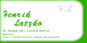 henrik latzko business card