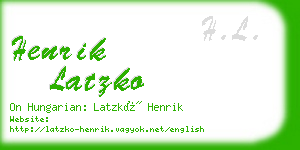 henrik latzko business card